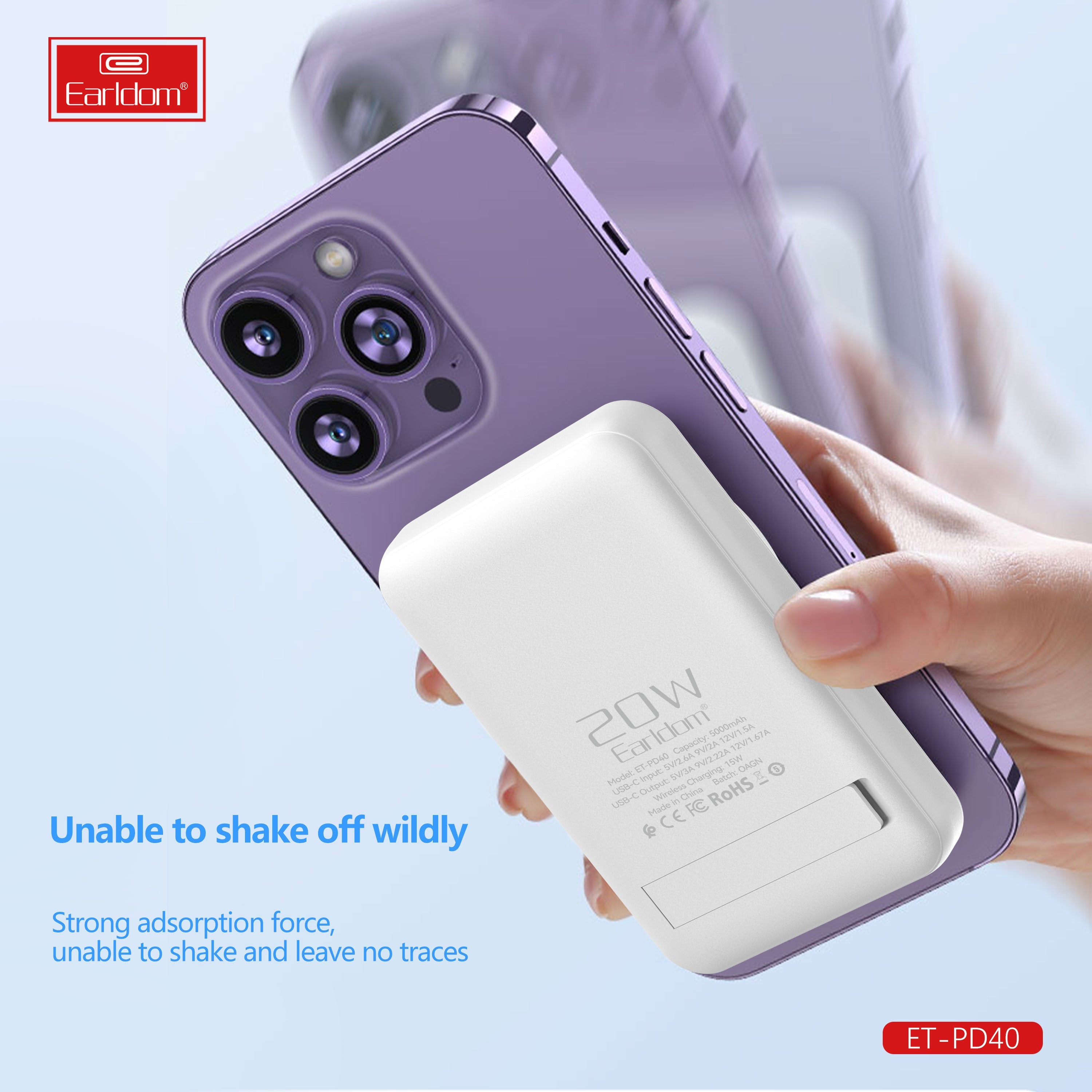Magnetic suction ultra-thin fast charging ET-PD40 Magnetic suction ultra-thin fast charging ET-PD40